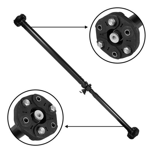 Std 2 Piece Rear Driveshaft, '04-'09 Cadillac Srx 3.6L Rwd, 64.5 Inch FTF USA Standard Gear