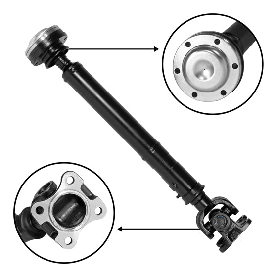 New Front Driveshaft For Dakota Conv, 24-1/4 Inch Flange To Flange USA Standard Gear
