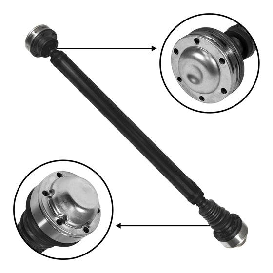 Std Front Driveshaft Grand Cherokee & Comm&Er, 34 Inch FTF Compressed USA Standard Gear