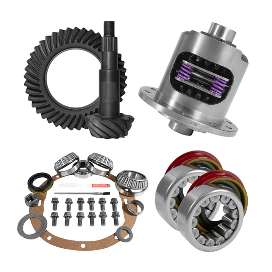 8.5 Inch GM 4.88 Rear Ring & Pinion, Install Kit, 30Spl Posi, Axle Bearing & Seals USA Standard Gear