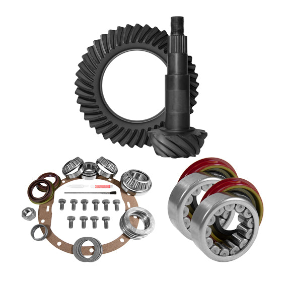 8.6 Inch GM 4.56 Rear Ring & Pinion, Install Kit, Axle Bearing & Seal 2009-2013 Cadillac Escalade USA Standard Gear