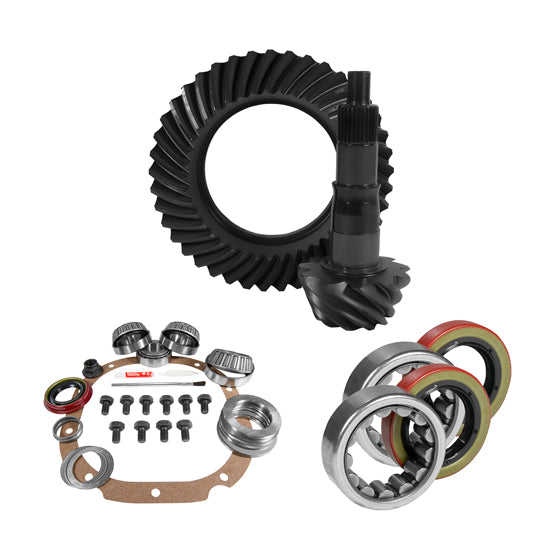 8.8 Inch Ford 3.27 Rear Ring & Pinion, Install Kit, 2.53 Inch Od Axle Bearing & Seals USA Standard Gear