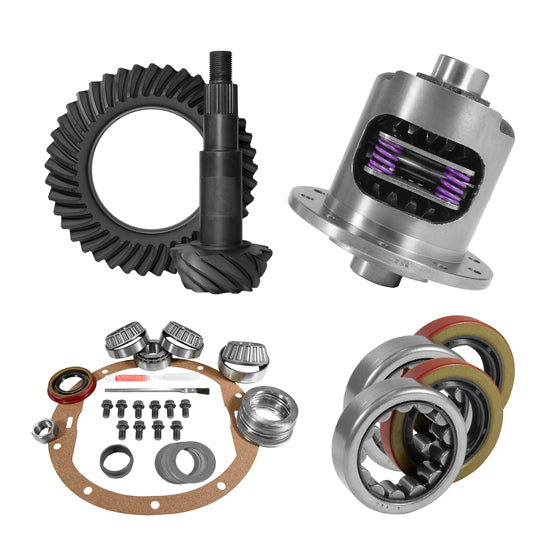 8.2 Inch GM 3.73 Rear Ring & Pinion, Install Kit, 28Spl Posi, 2.25 Inch Axle Bearing USA Standard Gear