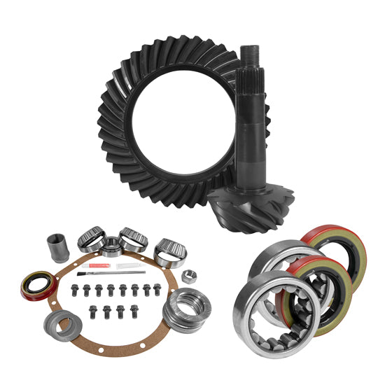 8.875 Inch GM 12T 4.11 Rear Ring & Pinion, Install Kit, Axle Bearing & Seals USA Standard Gear