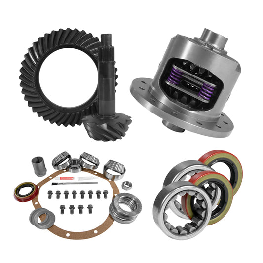 8.875 Inch GM 12T 4.11 Rear Ring & Pinion, Install Kit, 30Spl Posi, Axle Bearing USA Standard Gear