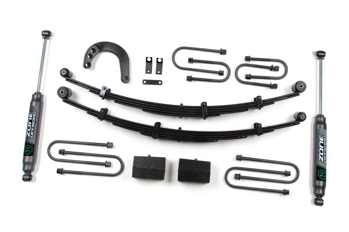 73-76 Chevy/GMC K10 Pickup 4 Inch Suspension With Nitro Shocks Zone Offroad-3