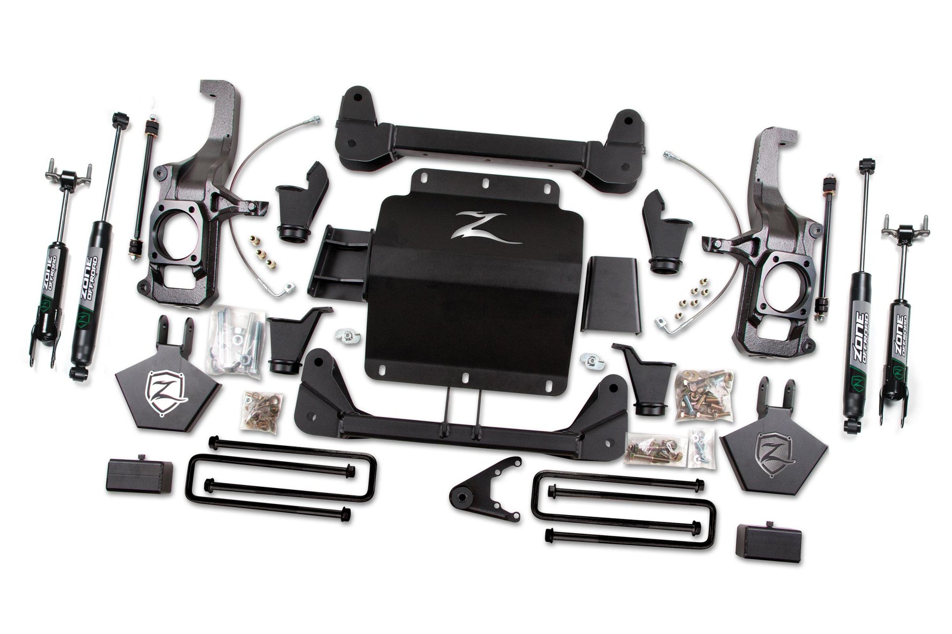 11-19 Silverado/Sierra 2500HD/3500HD 5.0 Inch Torsion Bar Drop Lift Kit Without Top Overload With Fox Adventure Shocks Zone Offroad