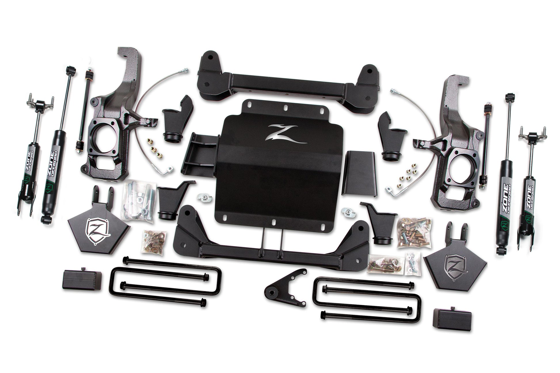 11-19 Silverado/Sierra 2500HD/3500HD 5.0 Inch Lift Kit With Top Overload With Fox Adventure Shocks Zone Offroad