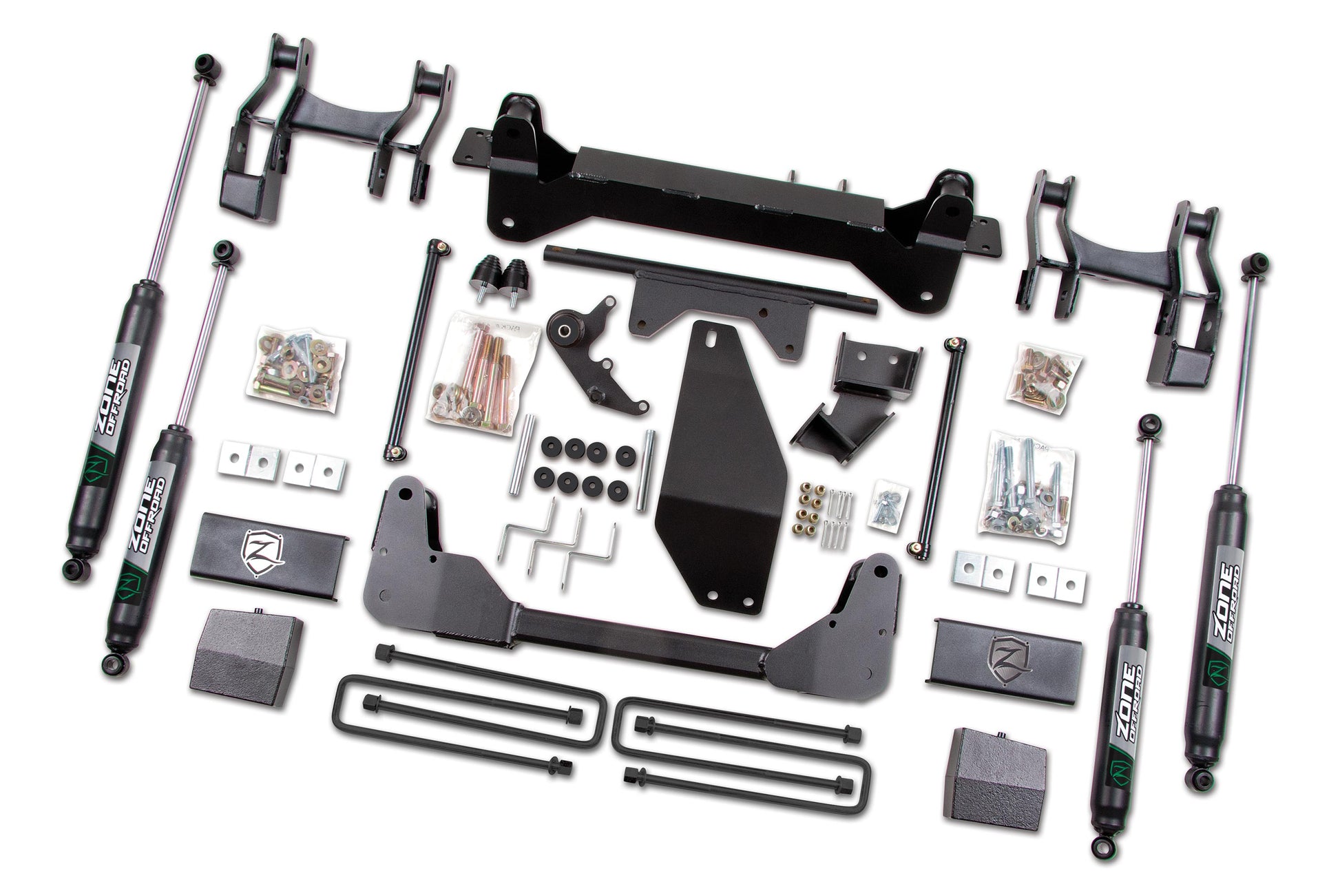 88-98 K1500/K2500 92-97 Yukon 95-98 Tahoe 6 LUG 4WD 6 Inch Lift Kit With Nitro Shocks Zone Offroad-1