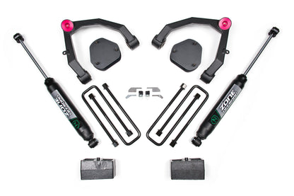 07-13 Chevy 1500 2WD 3.5 Inch Lift Kit With Nitro Shocks UCA Zone Offroad