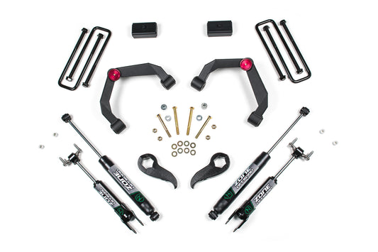 11-19 Silverado/Sierra 2500HD/3500HD 3 Inch UCA Lift Kit With Overloads No Shocks Zone Offroad-1