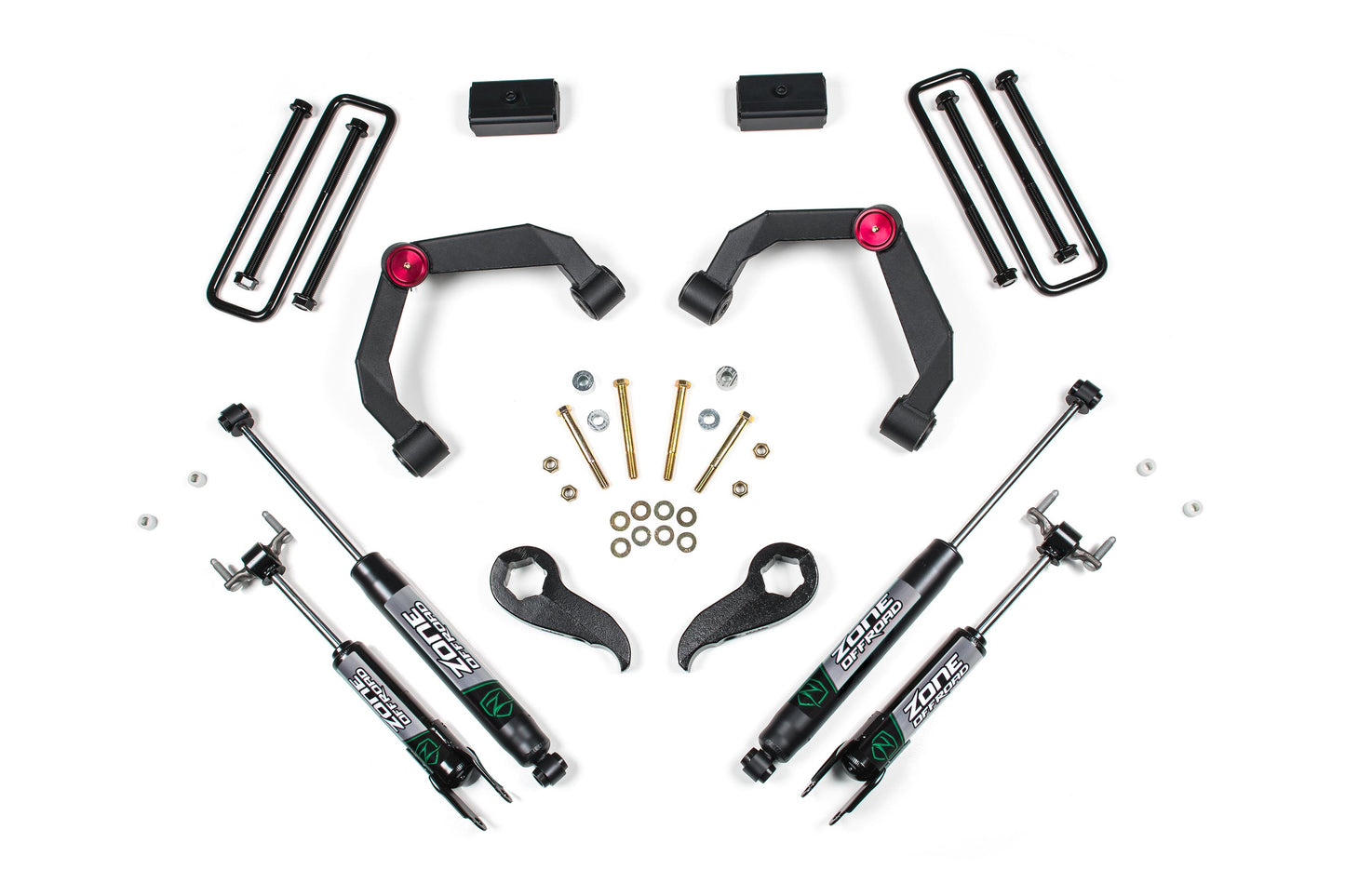 11-19 Silverado/Sierra 2500HD/3500HD 3 Inch UCA Lift Kit With Overloads No Shocks Zone Offroad-1