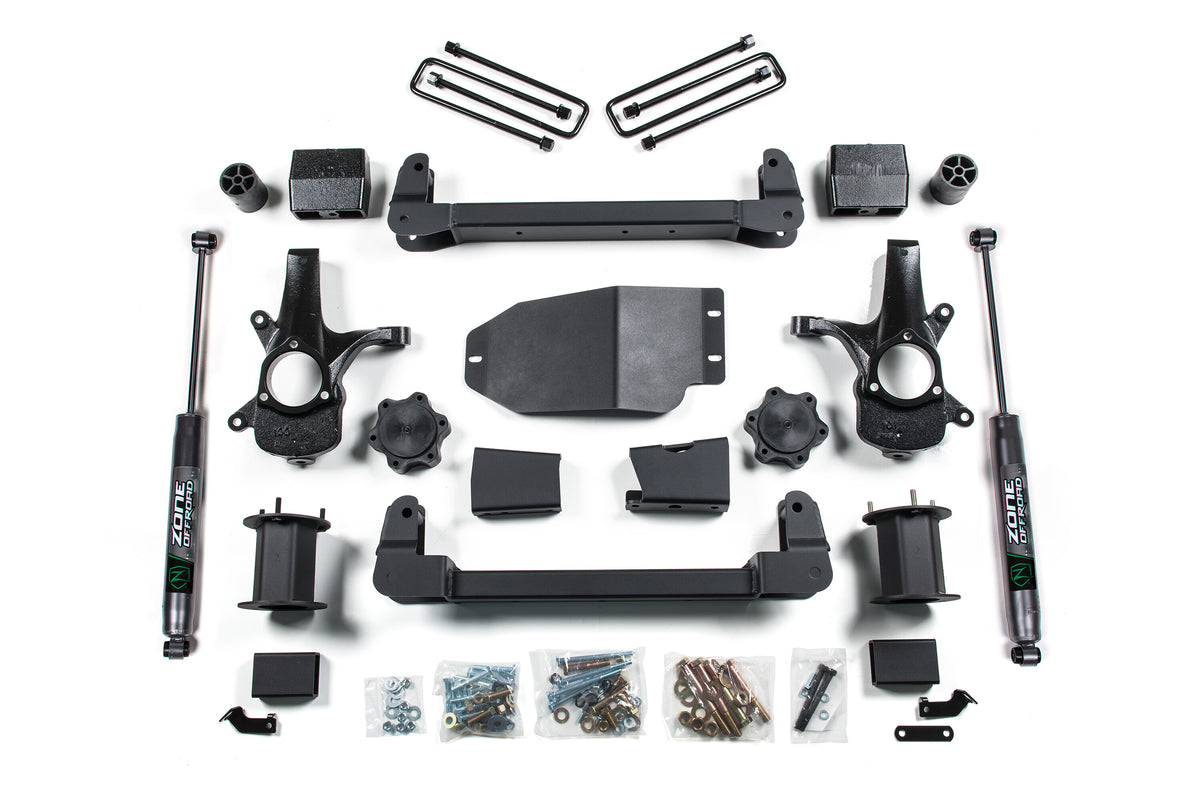 07-13 Chevrolet Silverado/GMC Sierra 1500 6.5 Inch Lift Kit Front Shock: Strut Spacer, Rear Shock: Fox Adventure Series Zone Offroad-3