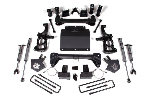 20-24 Silverado/Sierra 2500/3500 HD 5 Inch Lift Kit Without Overload Lift Kit Fox Adventure Shocks Zone Offroad