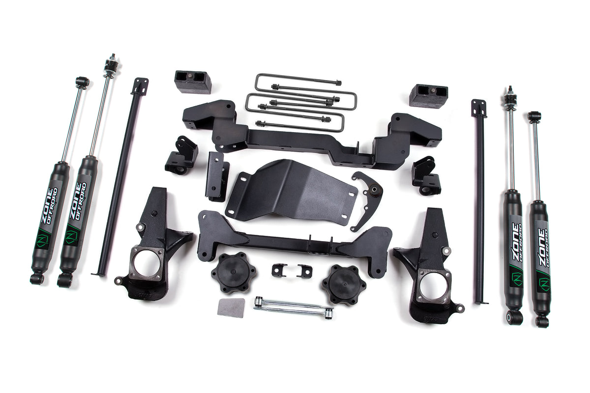 01-10 Silverado 1500/2500 HD/3500 HD 6 Inch Lift Kit Zone Offroad