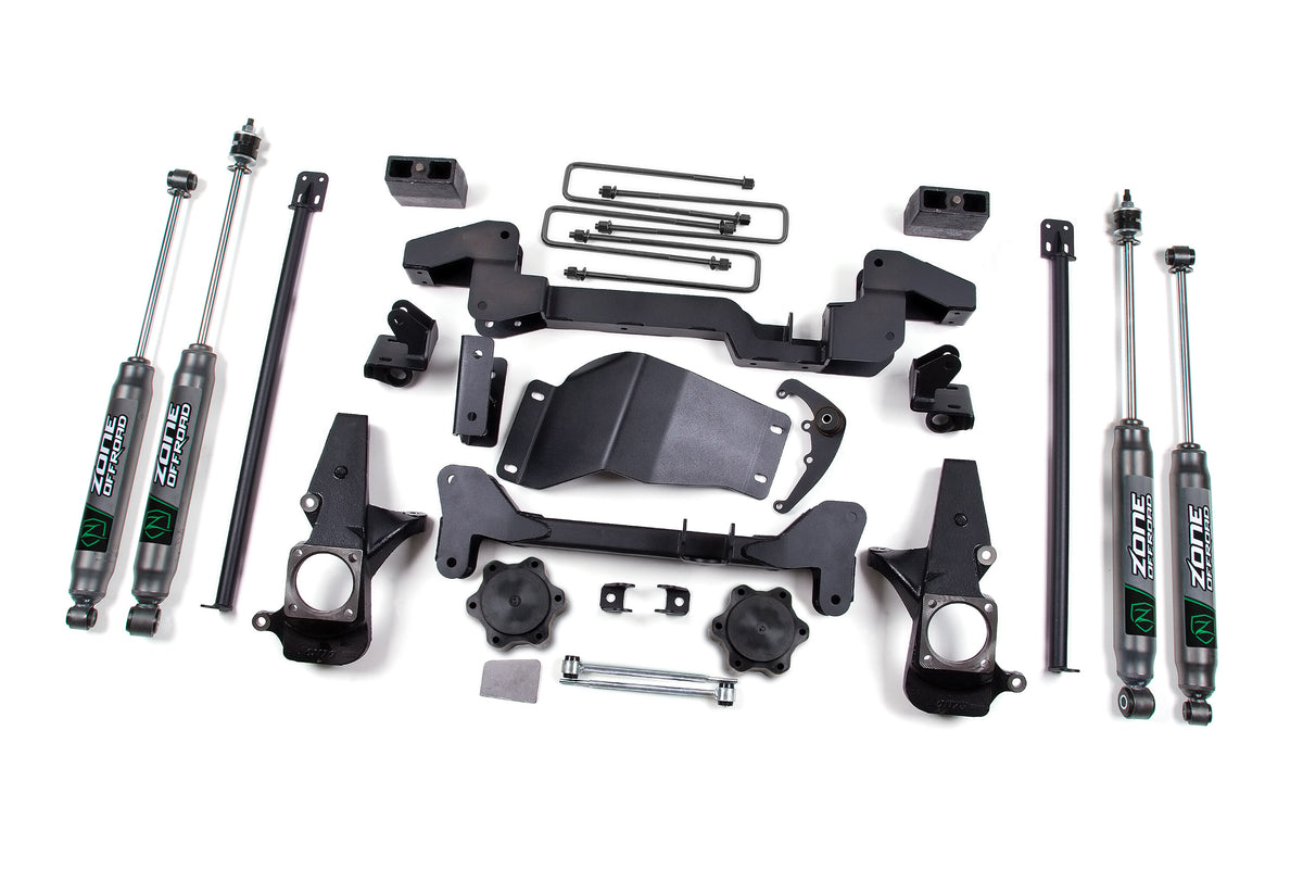 01-10 Silverado 1500/2500 HD/3500 HD 6 Inch Lift Kit Zone Offroad