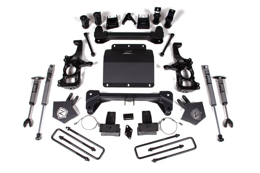 20-24 Silverado/Sierra 2500/3500 HD 5 Inch Lift Kit With Overload Fox Adventure Shocks Zone Offroad-1