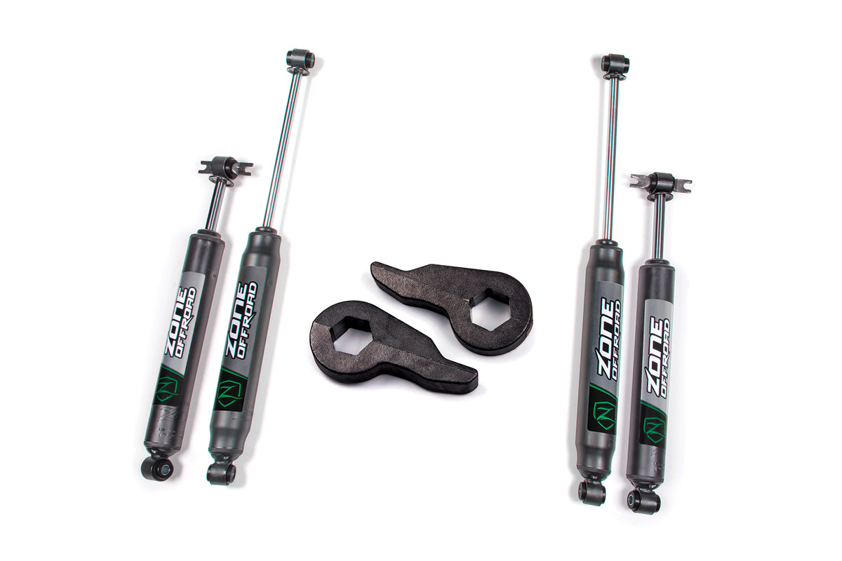 88-98 K1500/K2500 95-98 Tahoe 6 LUG 4WD 2 Inch Torsion Bar Key Leveling Kit Zone Offroad-8