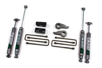 88-98 K1500 92-98 Yukon 95-98 Tahoe 2 Inch Torsion Bar Key Lift Kit Zone Offroad-3