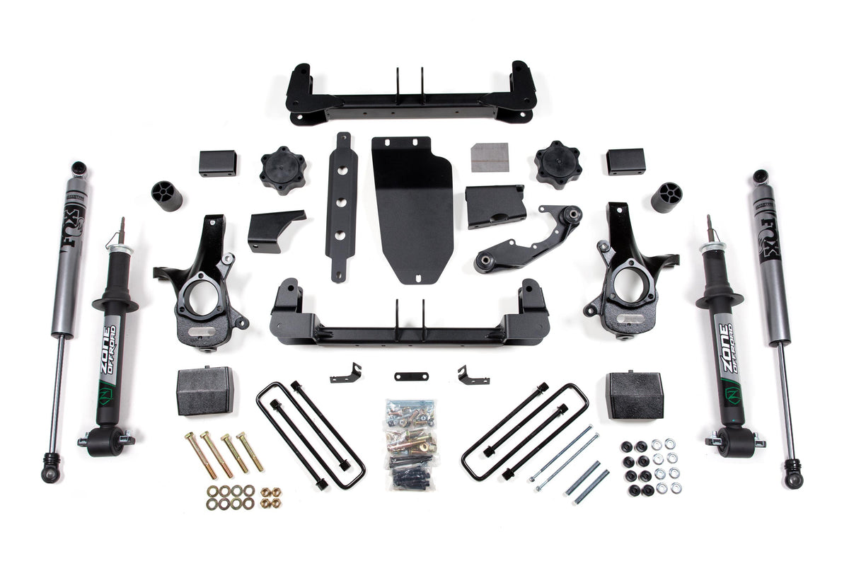 14-18 Silverado/Sierra 1500 4WD 6.5 Inch Lift Kit With Replacement Strut Cast Steel Arms Zone Offroad-8