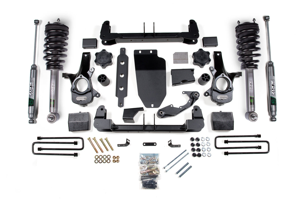 14-18 Silverado/Sierra 1500 4WD 6.5 Inch Lift Kit With Replacement Strut Cast Steel Arms Zone Offroad