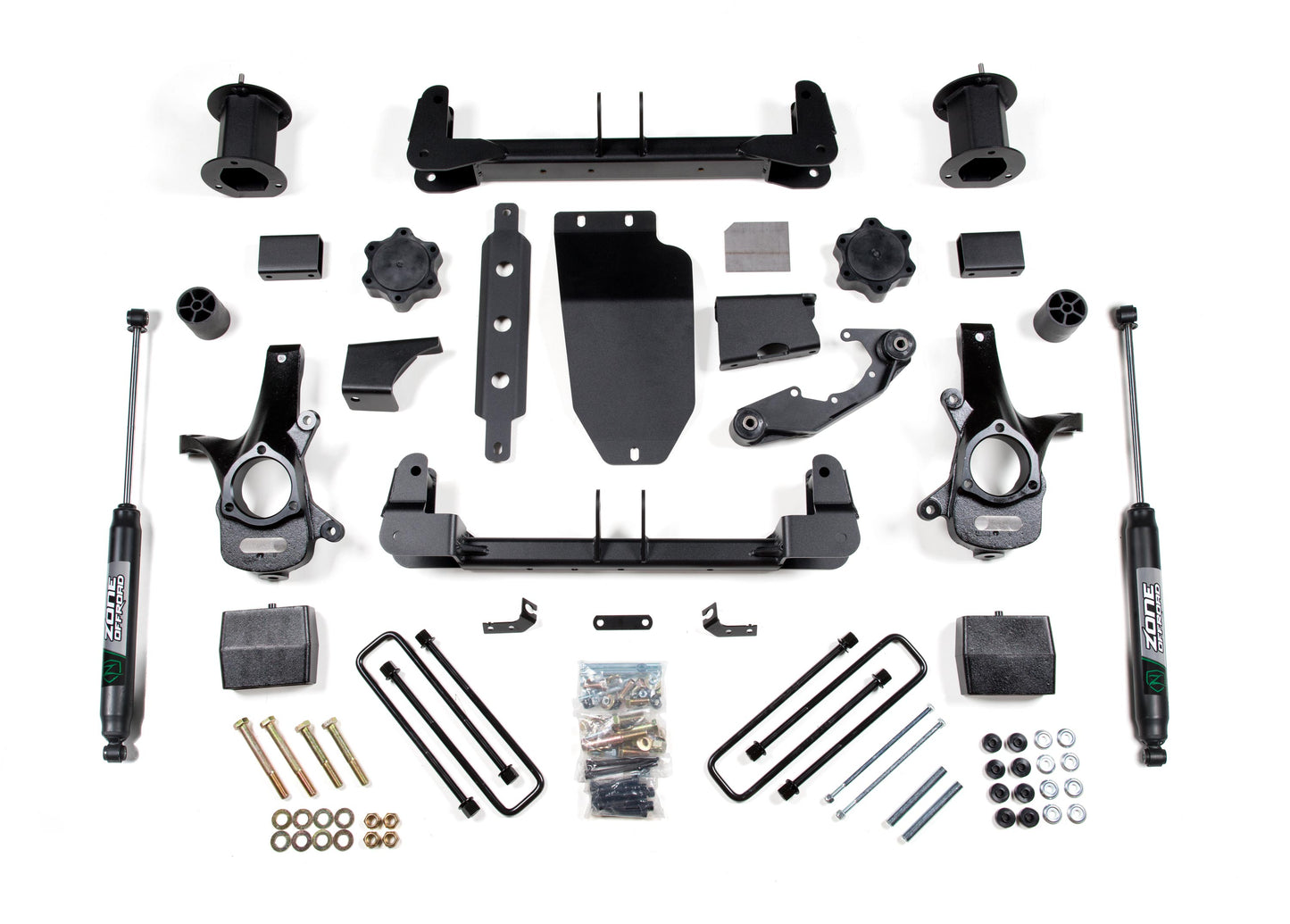 14-18 Silverado/Sierra 1500 4WD 6.5 Inch Lift Kit With Replacement Strut Cast Steel Arms Zone Offroad