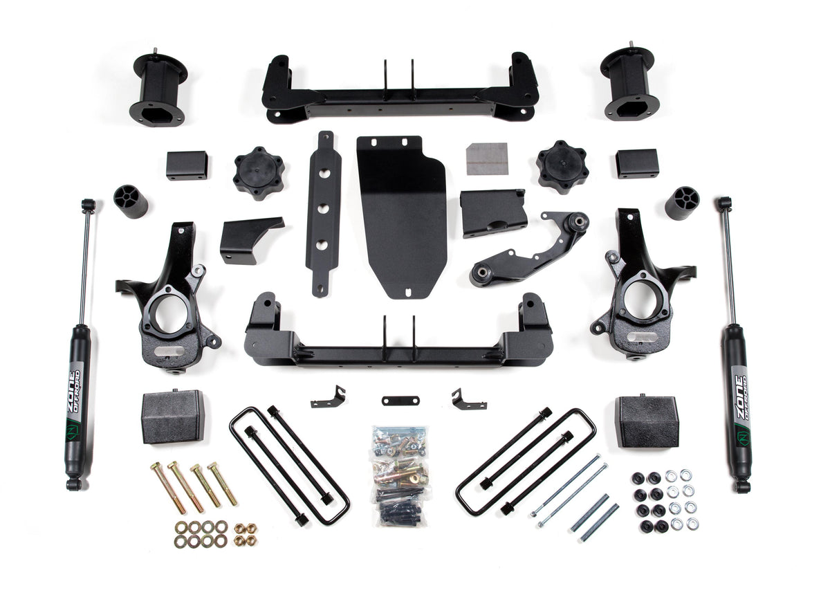 14-18 Silverado/Sierra 1500 4WD 6.5 Inch Lift Kit With Replacement Strut Cast Steel Arms Zone Offroad