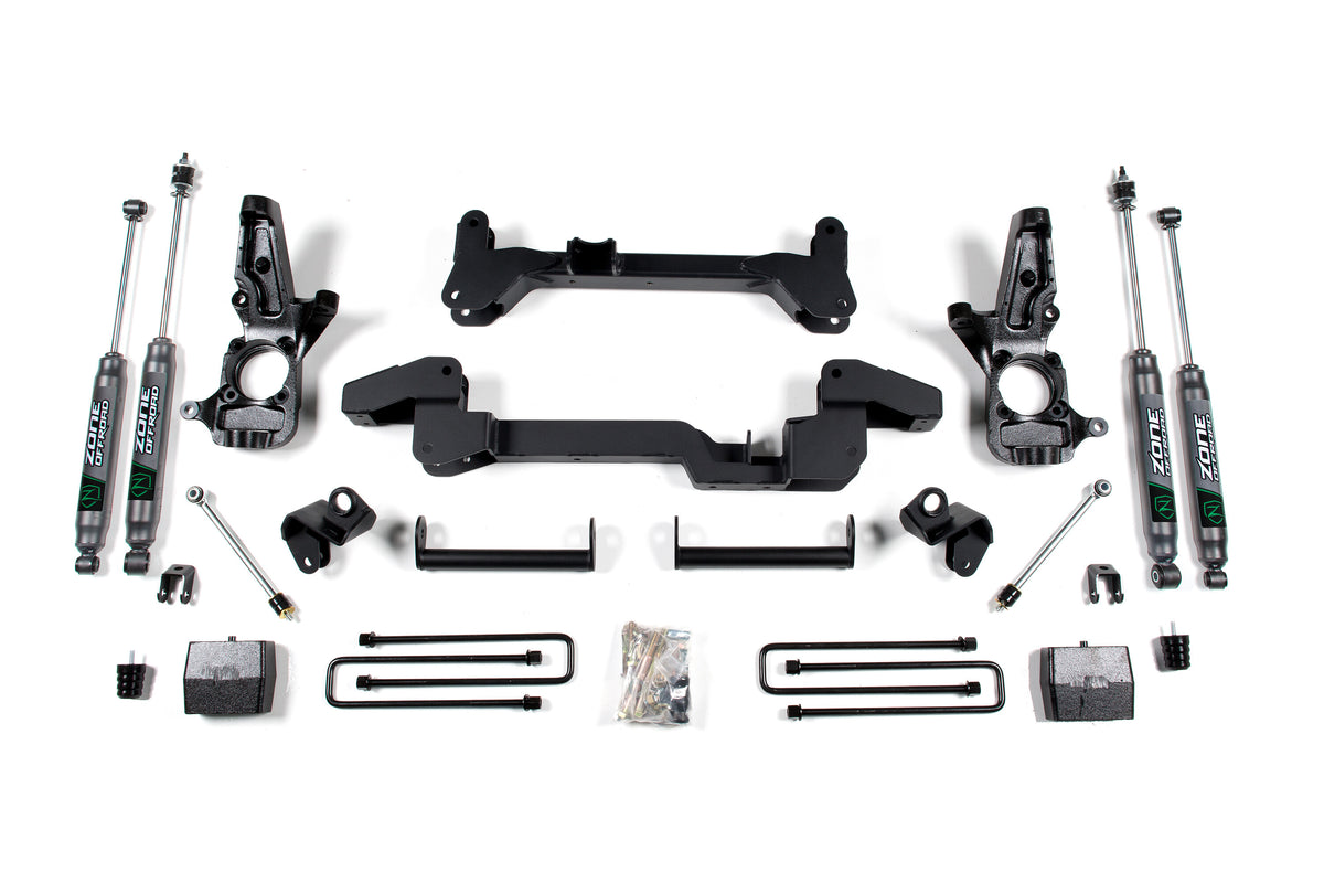 01-10 Silverado 1500/2500 HD/3500 HD 2WD 6 Inch Lift Kit Zone Offroad