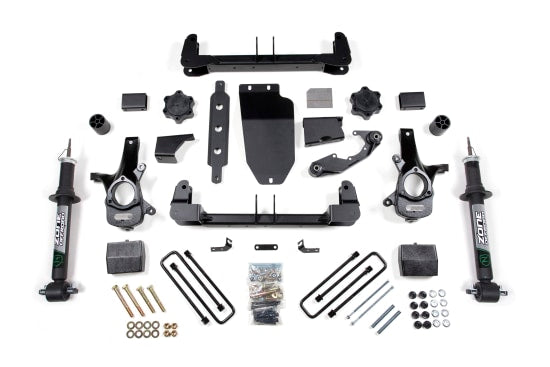 Zone Offroad 14-18 Silverado/Sierra 1500 4WD 6.5 Inch Lift Kit With Replacement Strut Alum/Stamped Arms Zone Offroad
