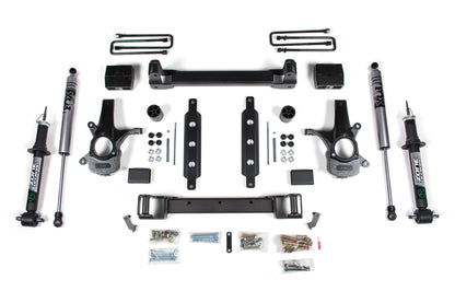 14-18 Silverado/Sierra 1500 2WD 6.5 Inch Lift Kit With Replacement Strut Alum/Stamped Arms With Rear Fox Shocks and Nitro Shocks Zone Offroad-3