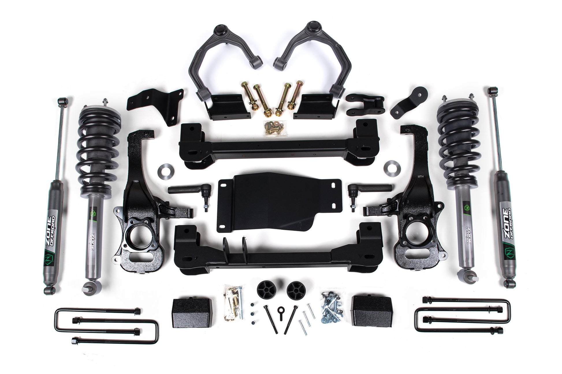 19-24 Chevrolet Silverado 1500 - GMC Sierra 1500 4WD 4 Inch Suspension Lift Kit, 3 Inch Rear Lift, Block - Nitro Loaded Struts, Nitro Shocks Zone Offroad
