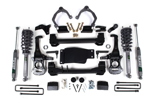 19-24 Chevrolet Silverado 1500 - GMC Sierra 1500 4WD 4 Inch Suspension Lift Kit, 3 Inch Rear Lift, Block - Nitro Loaded Struts, Nitro Shocks Zone Offroad