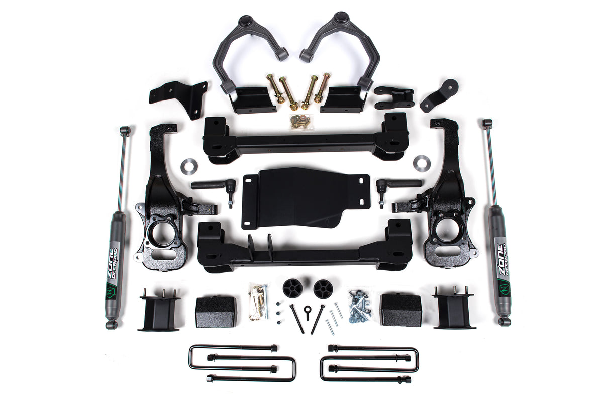 19-24 Silverado/Sierra 1500 4 Inch Lift Kit Zone Offroad-3