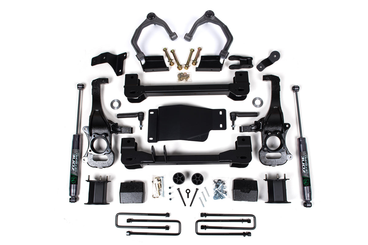 19-24 Silverado/Sierra 1500 4WD 6 Inch Lift Kit Zone Offroad-3