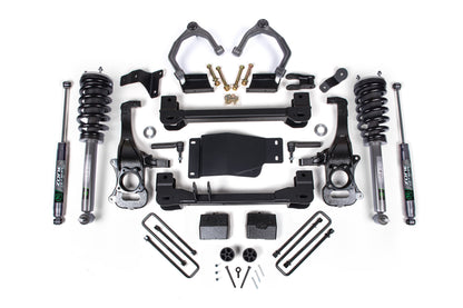 19-24 Chevrolet Silverado 1500 - GMC Sierra 1500 4WD 6 Inch Suspension Lift Kit, 5 Inch Rear Lift, Block - Nitro Loaded Struts, Nitro Shocks Zone Offroad-3