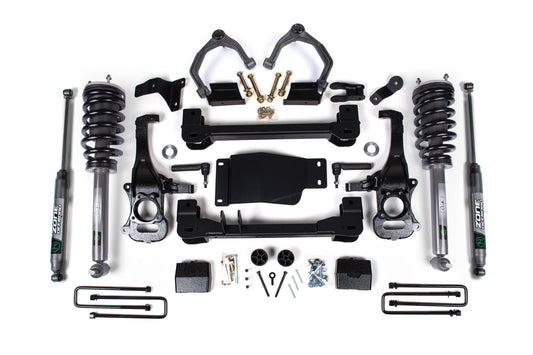 19-24 Chevrolet Silverado Trail Boss 1500 - GMC Sierra AT4 1500 4WD 4 Inch Suspension Lift Kit, 3 Inch Rear Lift, Block - Nitro Loaded Struts, Nitro Shocks Zone Offroad