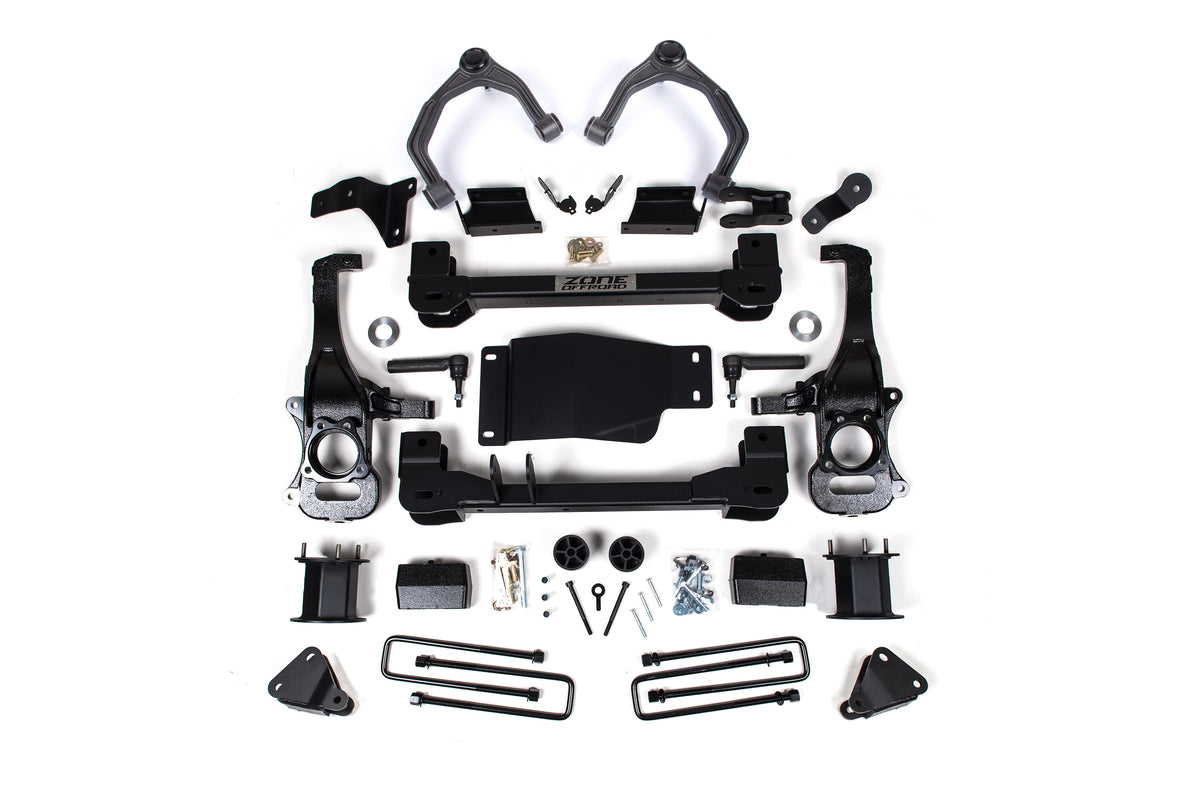 19-24 Sierra 1500 Denali 4WD 4 Inch Lift Kit No Shocks Zone Offroad