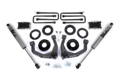 19-22 Silverado/Sierra 1500 AT4 / Trail Boss 1.75 Inch Lift Kit 1 Inch Rear Block Zone Offroad-7