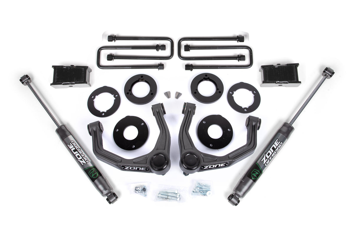 19-22 Silverado/Sierra 1500 AT4 / Trail Boss 1.75 Inch Lift Kit 1 Inch Rear Block Zone Offroad-3