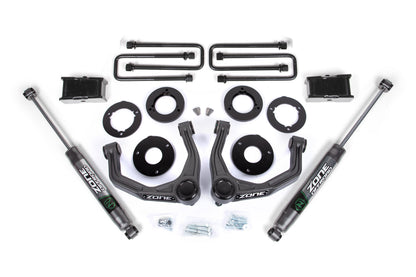 19-22 Silverado/Sierra 1500 AT4 / Trail Boss 1.75 Inch Lift Kit 1 Inch Rear Block Zone Offroad-3