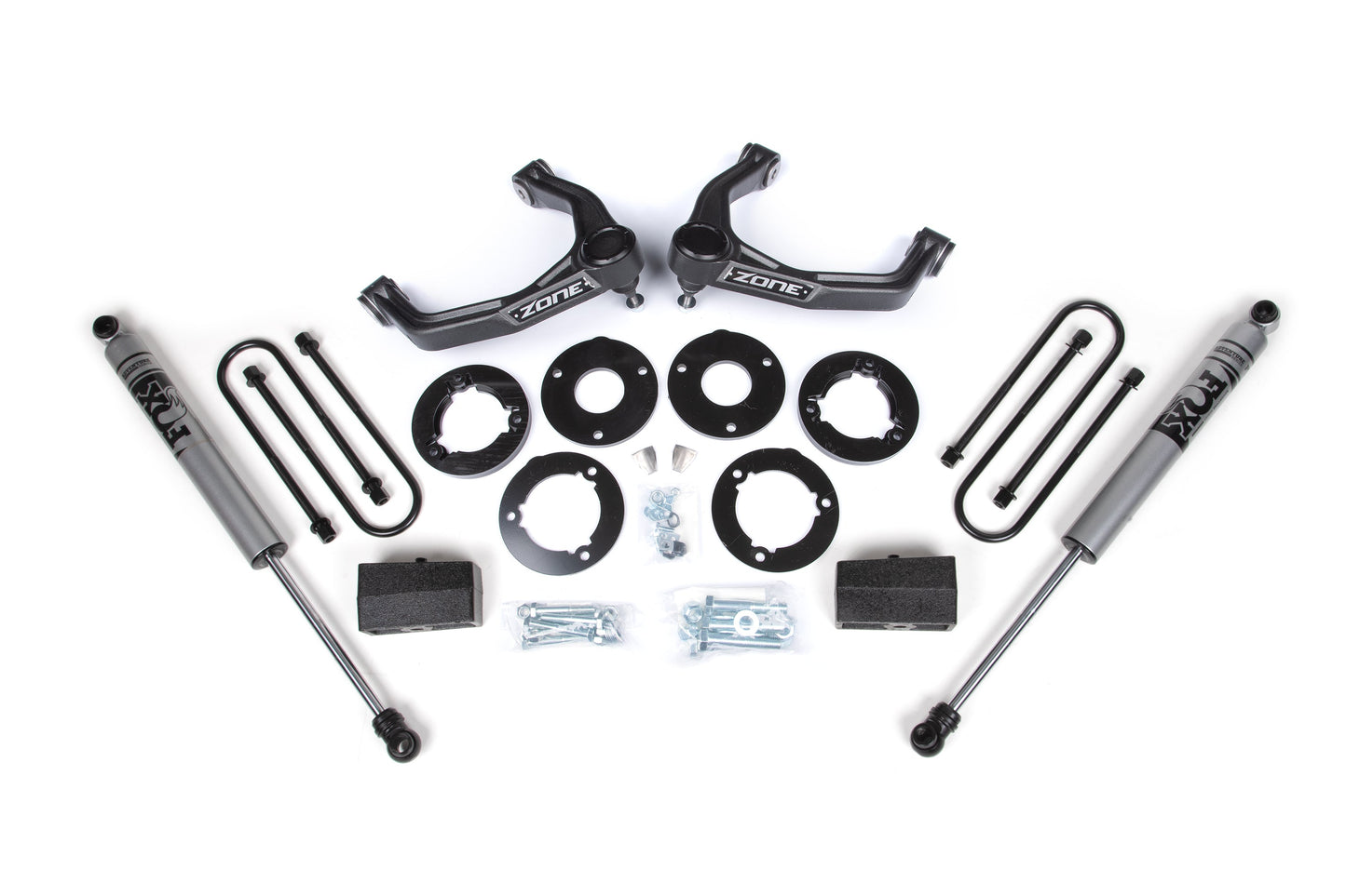 1.75 Inch Suspension Lift Kit For 2025 Silverado/Sierra 1500 4WD 1 Inch Rear Block Spacer Zone Offroad-1