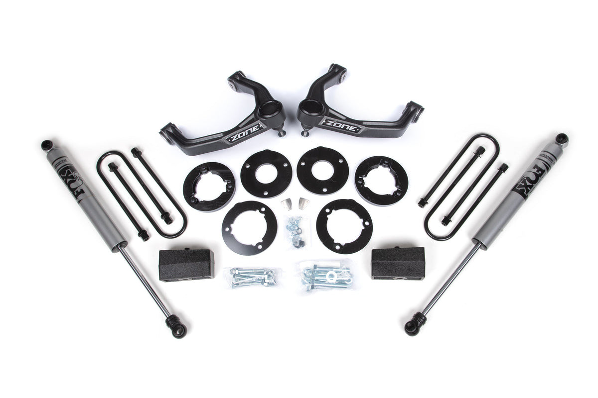 1.75 Inch Suspension Lift Kit For 2025 Silverado/Sierra 1500 4WD 1 Inch Rear Block Spacer Zone Offroad-1