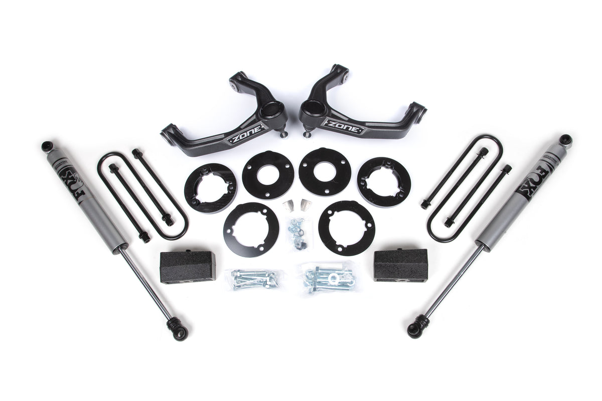 1.75 Inch Suspension Lift Kit For 2025 Silverado/Sierra 1500 4WD 1 Inch Rear Block Spacer Zone Offroad-8