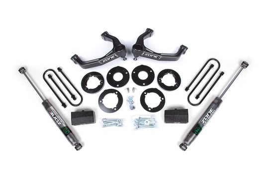 1.75 Inch Suspension Lift Kit For 2025 Silverado/Sierra 1500 4WD 1 Inch Rear Block Spacer Zone Offroad
