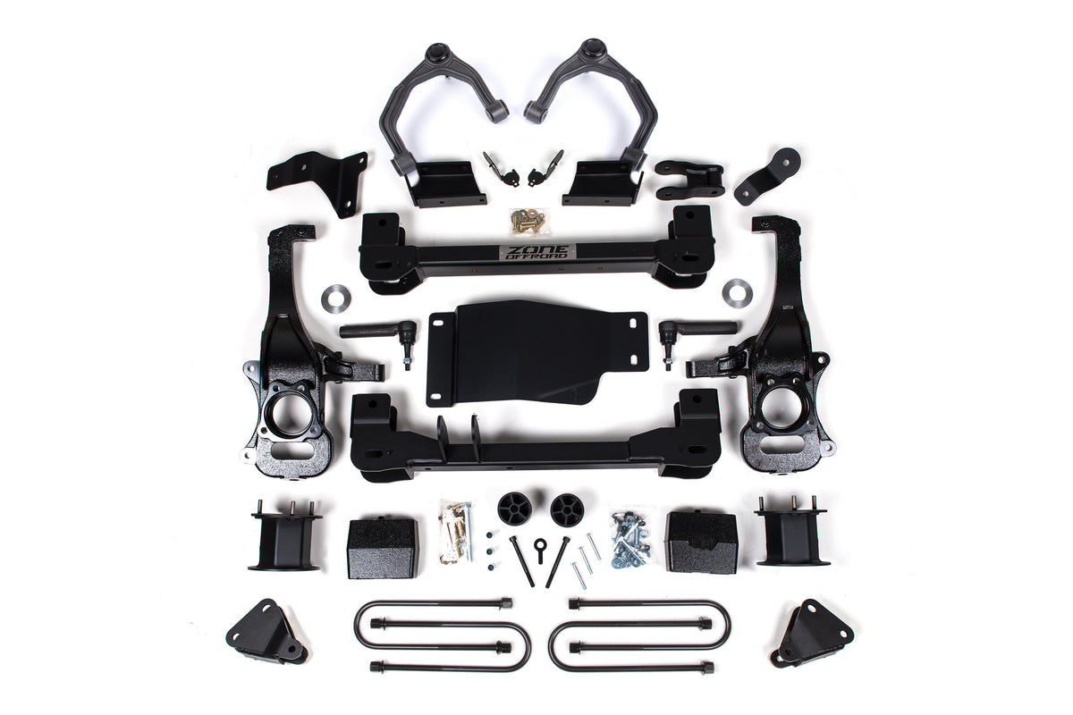 4 Inch Lift Kit For 25-Up Silverado/Sierra 1500 ZR2, AT4X 1500 4WD 3 Inch Rear Block Spacer Front Rear Shock Spacer Zone Offroad