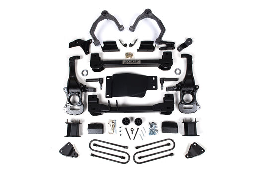 4 Inch Lift Kit for 25-Up Silverado/Sierra 1500 Denali High Country 4WD w/ ARC, 3 Inch Rear Block Spacer Front Rear Shock Spacer Zone Offroad