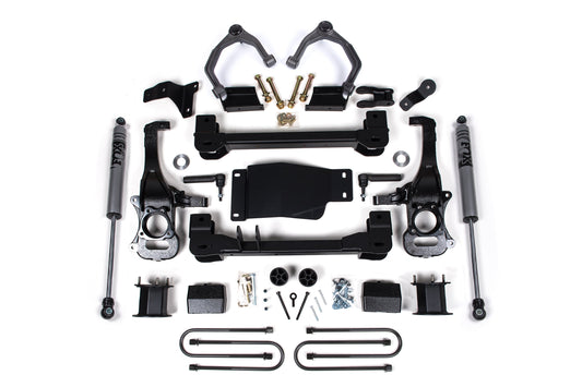 4 Inch Lift Kit For 2025 Silverado/Sierra 1500 4WD 3 Inch Rear Block Spacer Front Zone Offroad-1