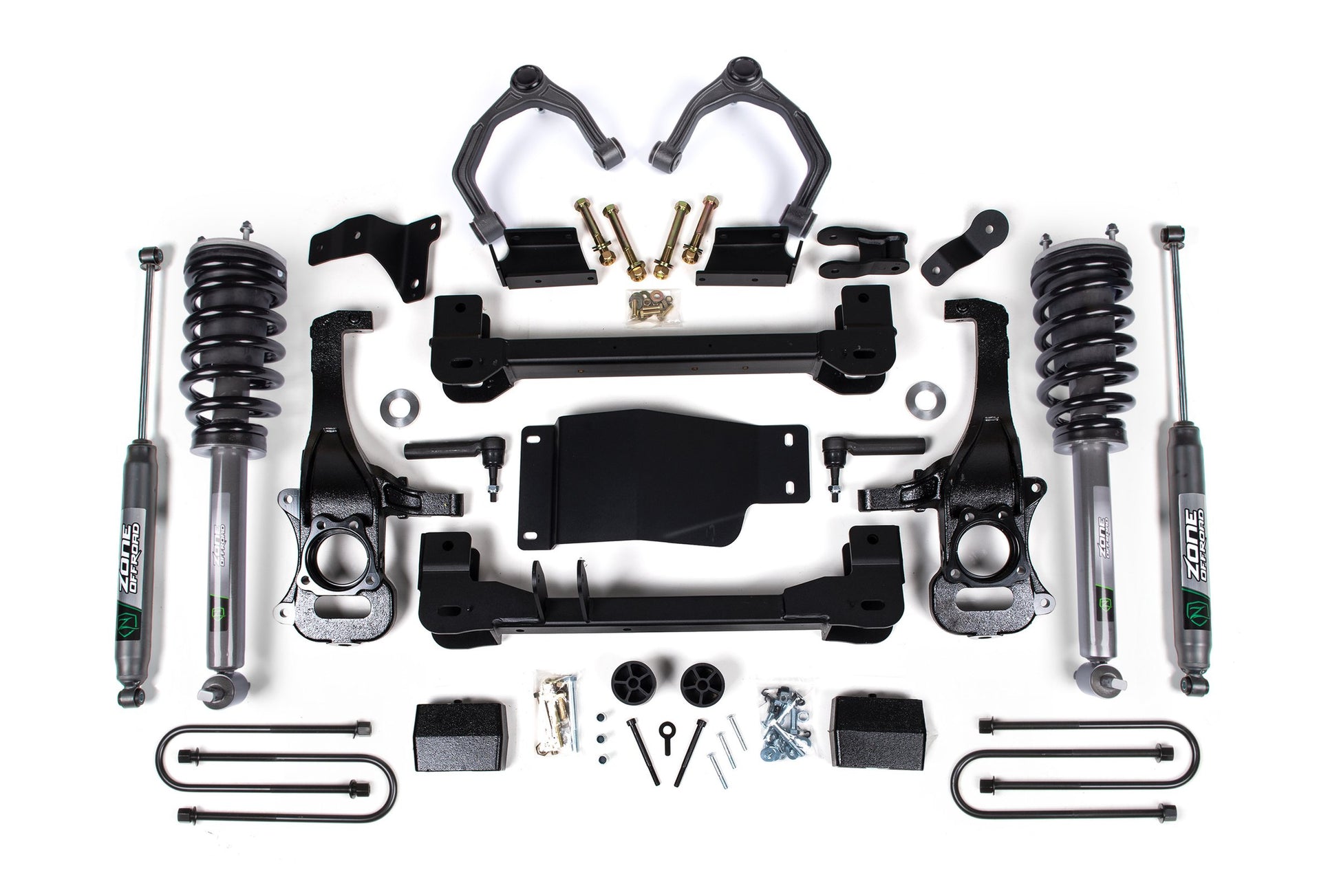 25-26 Chevrolet Silverado 1500 - GMC Sierra 1500 4WD 4 Inch Suspension Lift Kit, 3 Inch Rear Lift, Block - Nitro Loaded Struts, Nitro Shocks Zone Offroad
