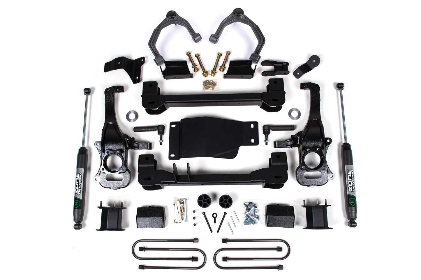 Zone Offroad 4 Inch Lift Kit For 2025 Silverado/Sierra 1500 4WD 3 Inch Rear Block Spacer Front Zone Offroad