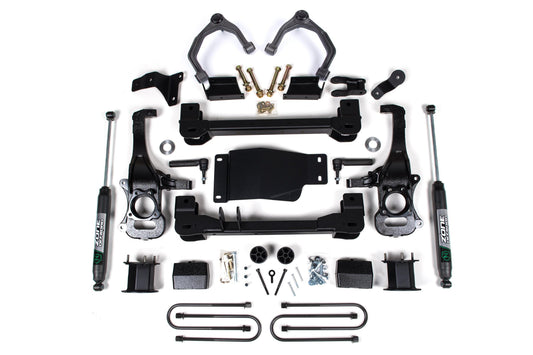 Zone Offroad 4 Inch Lift Kit For 2025 Silverado/Sierra 1500 4WD 3 Inch Rear Block Spacer Front Zone Offroad